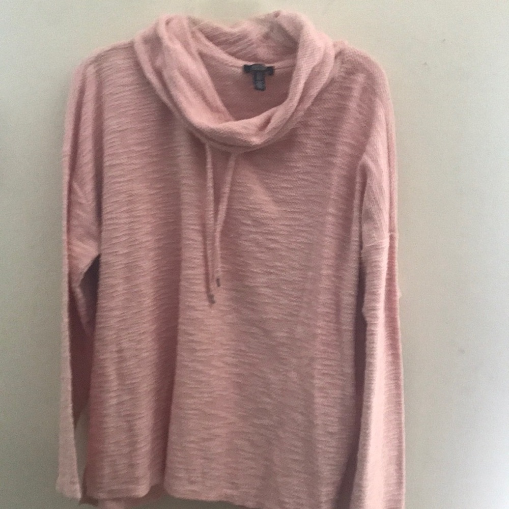 Jones New York Soft Pink Cowl Neck Sweater